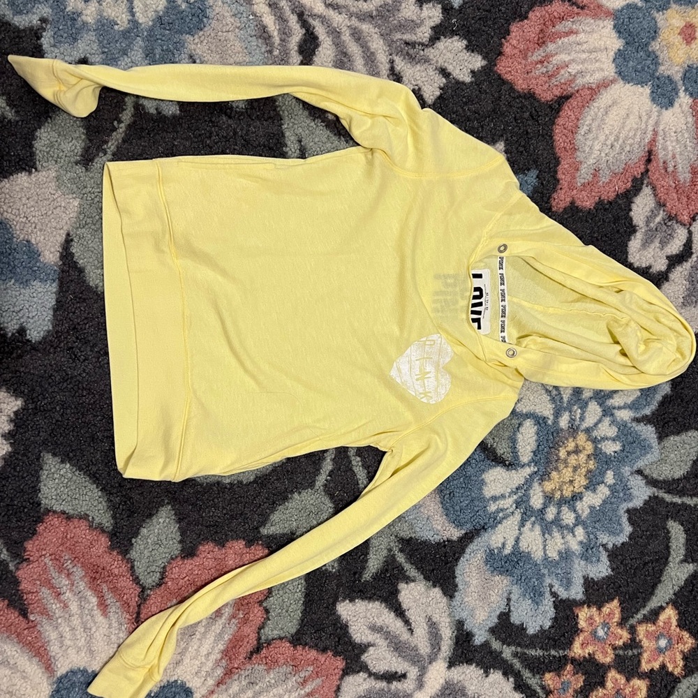 Women’s VS PINK yellow light crop sweatshirt